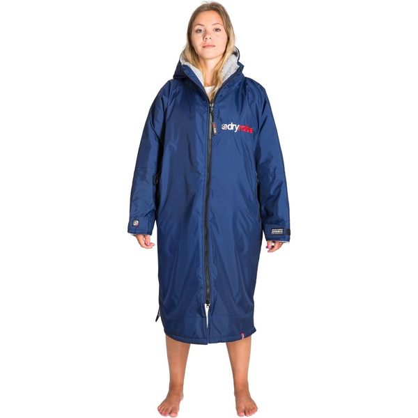 2023 Dryrobe Avanço Manga Comprida Troca Roupão / Poncho Dr104 - Navy / Cinzento